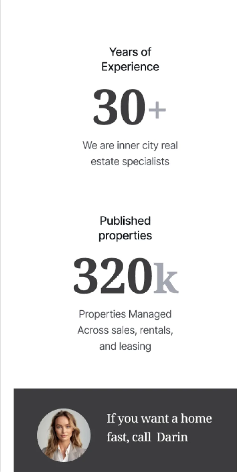 Cobb Property website, on a phone