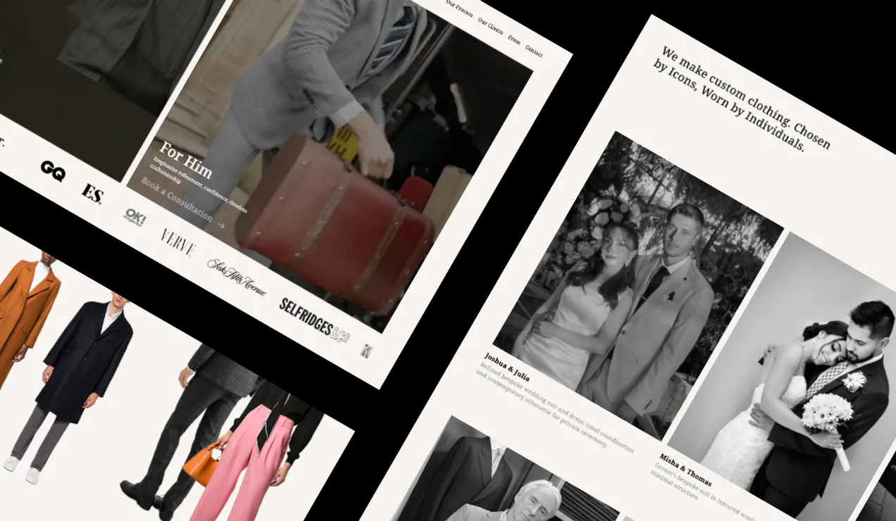 Contemporary Tailors website