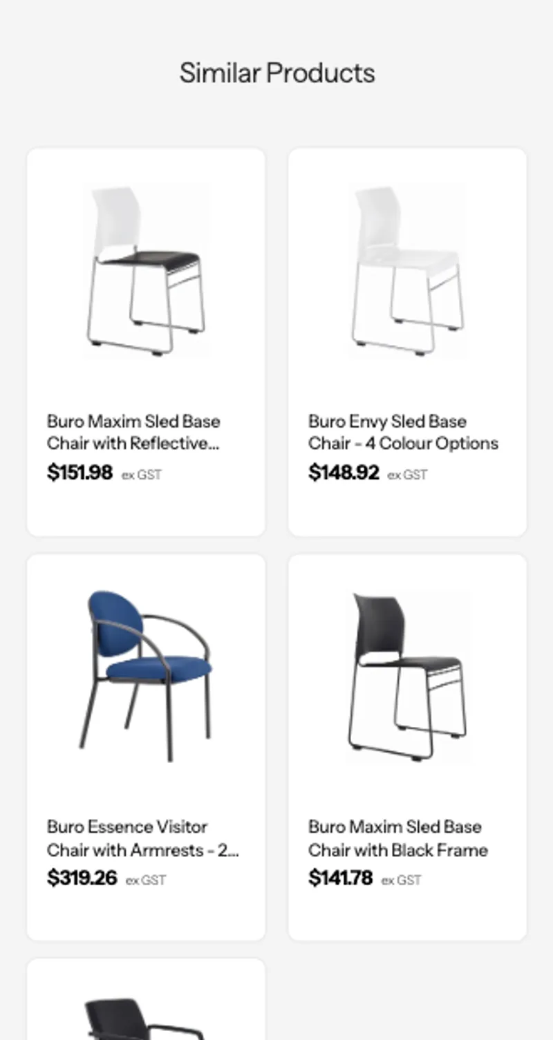 Office Products Online website, on a phone