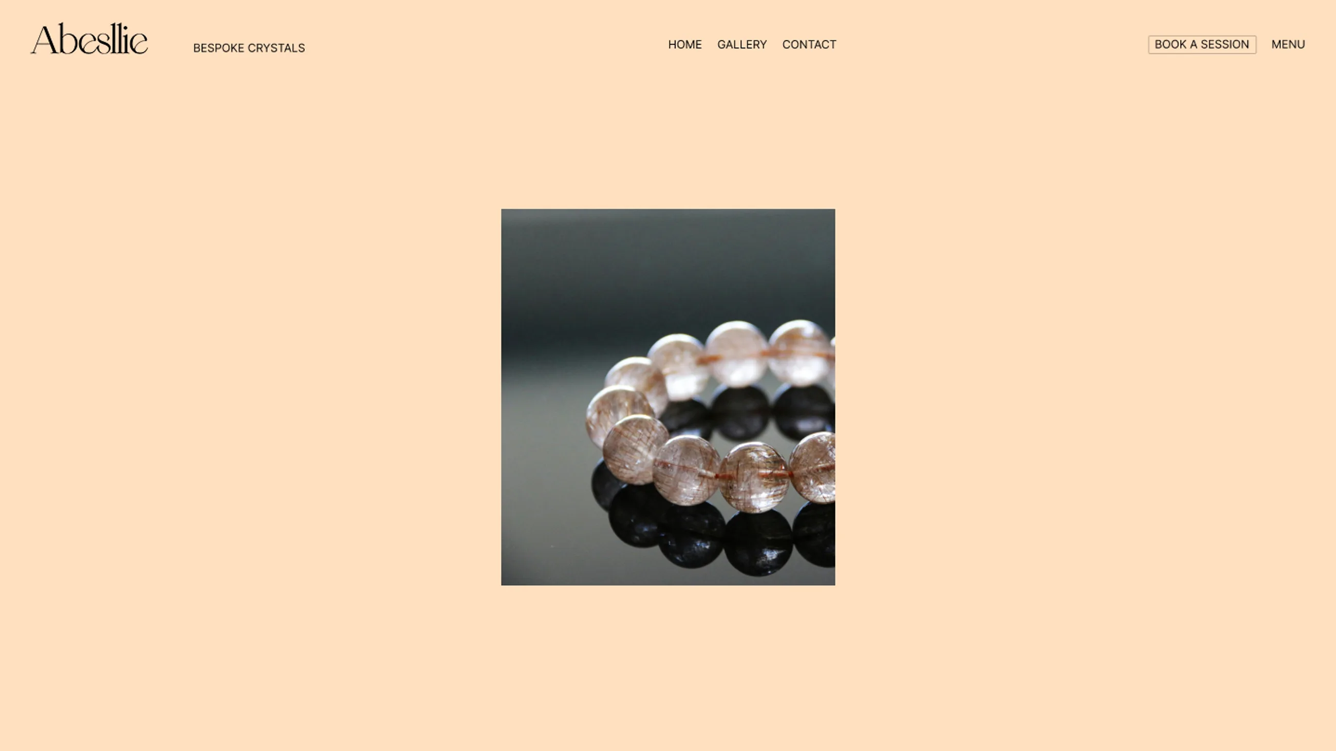 Abesllie website, on desktop